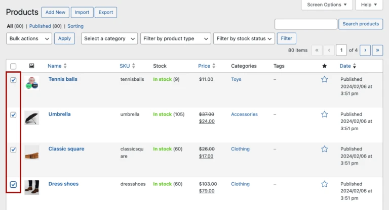 all products woocommerce